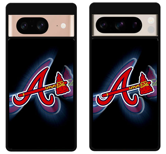 Atlanta Braves Black Google Pixel 8 | 8 Pro Case