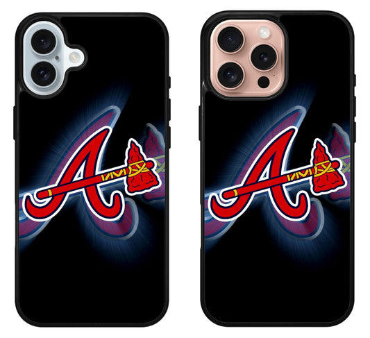 Atlanta Braves Black iPhone 16 | 16 Plus | 16 Pro | 16 Pro Max Case