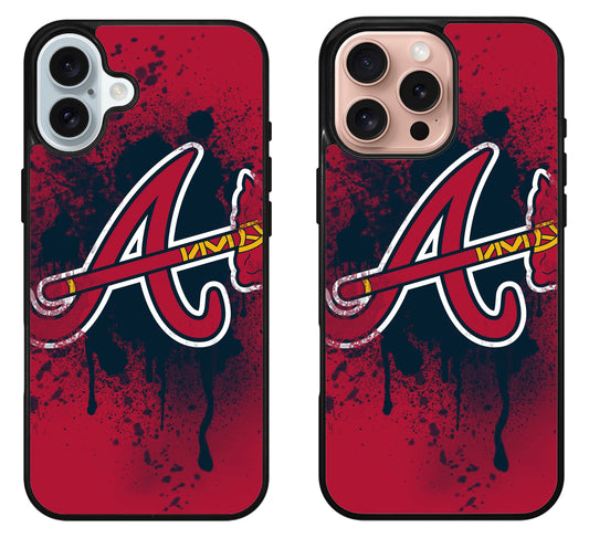 Atlanta Braves Logo Artwork iPhone 16 | 16 Plus | 16 Pro | 16 Pro Max Case