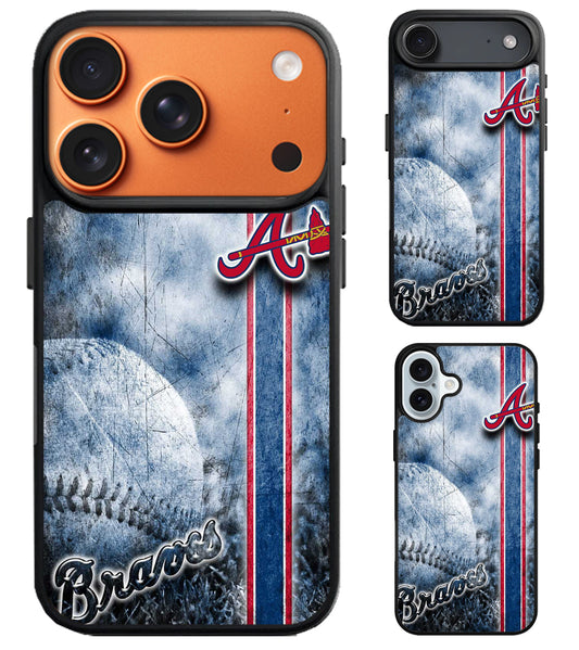 Atlanta Braves Logo Background iPhone Air | iPhone 17 | 17 Pro | 17 Pro Max Case