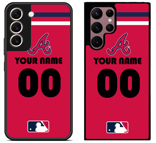 Custom Personalized Atlanta Braves MLB Samsung Galaxy S22 | S22+ | S22 Ultra Case