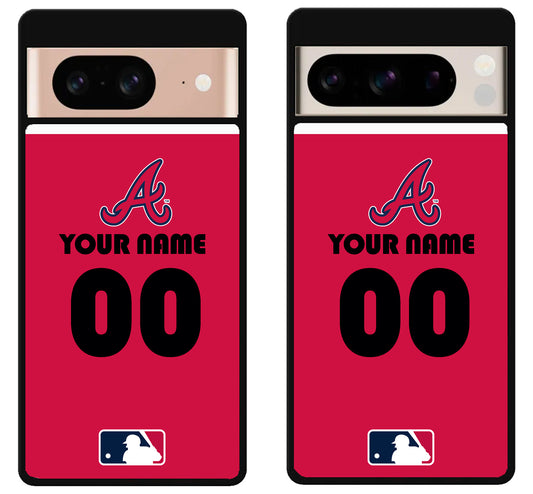 Custom Personalized Atlanta Braves MLB Google Pixel 8 | 8 Pro Case