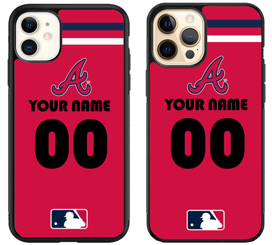 Custom Personalized Atlanta Braves MLB iPhone 12 | 12 Mini | 12 Pro | 12 Pro Max Case