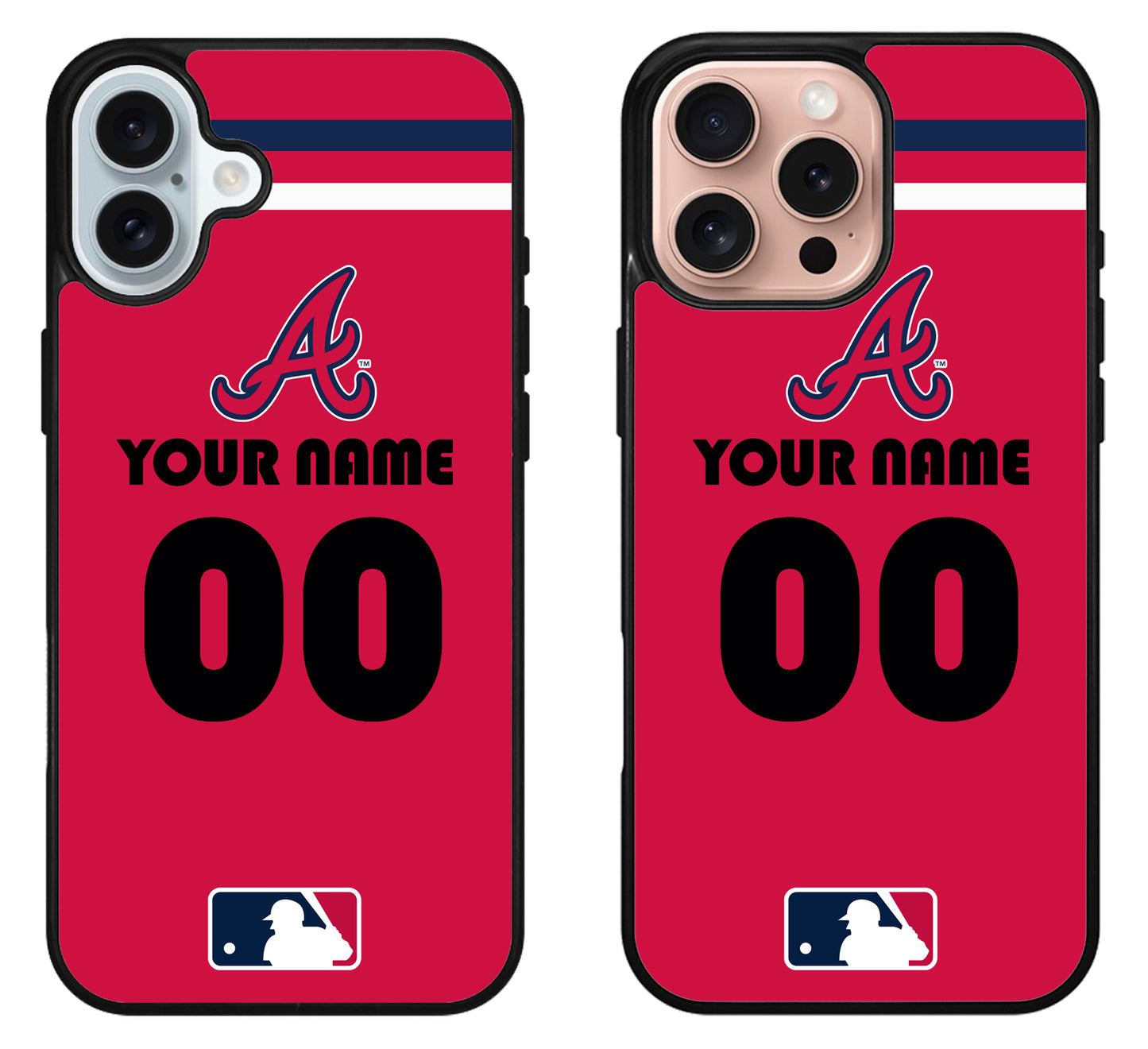 Custom Personalized Atlanta Braves MLB iPhone 16 | 16 Plus | 16 Pro | 16 Pro Max Case