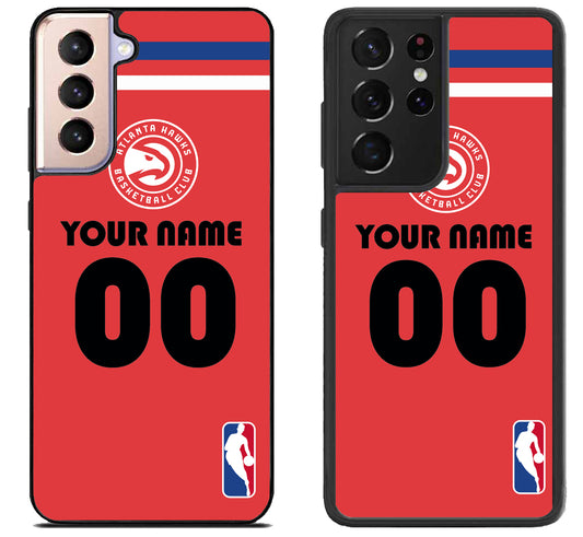 Custom Personalized Atlanta Hawks NBA Samsung Galaxy S21 | S21 FE | S21+ | S21 Ultra Case