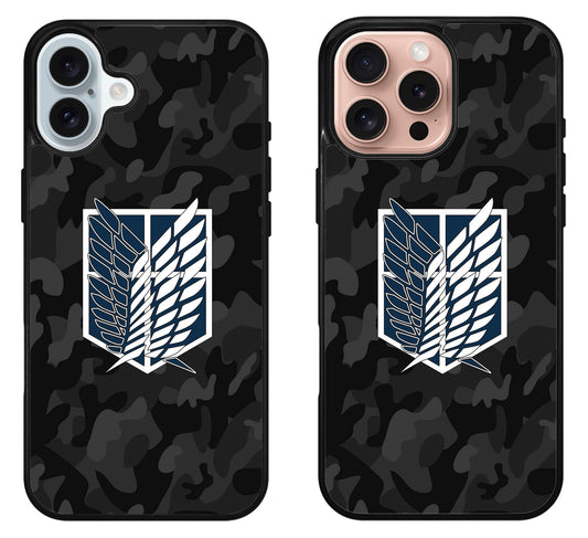 Attack on Titan Camo iPhone 16 | 16 Plus | 16 Pro | 16 Pro Max Case