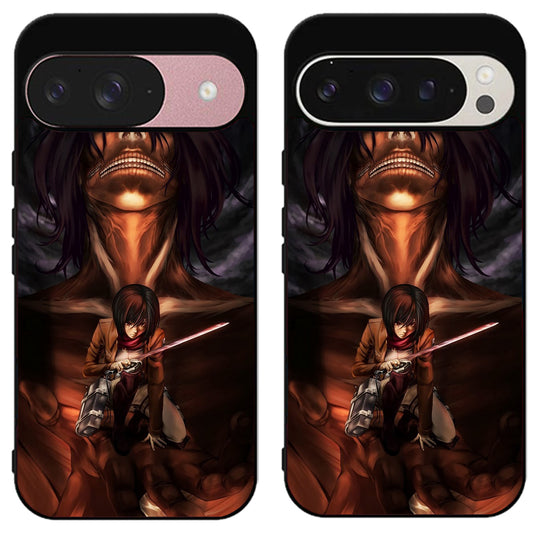 Attack on titan Mikasa Google Pixel 9 | 9 Pro | 9 Pro XL Case