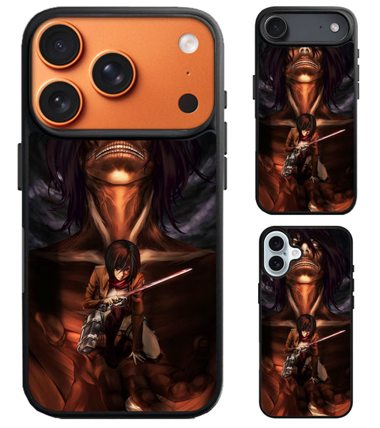 Attack on titan Mikasa iPhone Air | iPhone 17 | 17 Pro | 17 Pro Max Case
