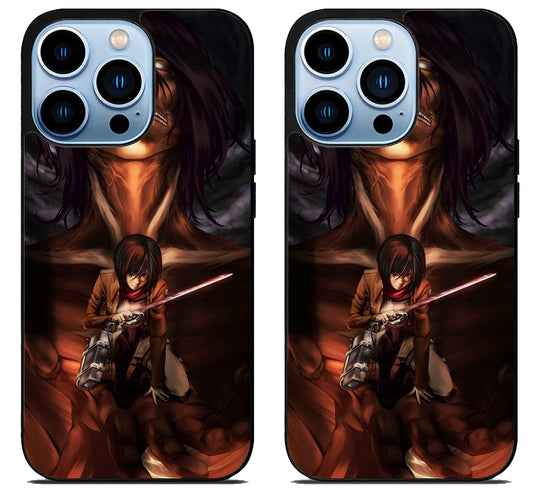 Attack on titan Mikasa iPhone 15 Pro | iPhone 15 Pro Max Case