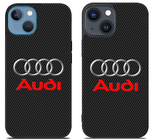 Audi Logo Black Carbon iPhone 15 | iPhone 15 Plus Case