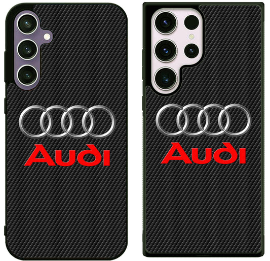 Audi Logo Black Carbon Samsung Galaxy S25 | S25+ | S25 Ultra Case