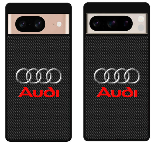 Audi Logo Black Carbon Google Pixel 8 | 8 Pro Case