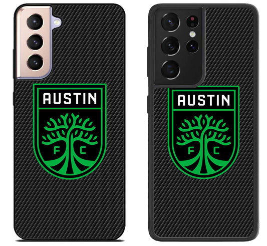 Austin FC Black Carbon Samsung Galaxy S21 | S21 FE | S21+ | S21 Ultra Case