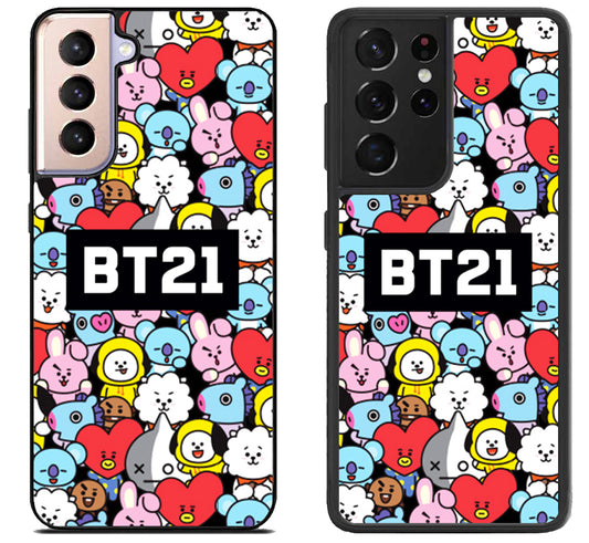 BTS BT21 Character Samsung Galaxy S21 | S21 FE | S21+ | S21 Ultra Case