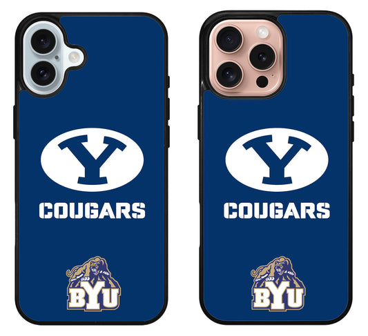 BYU Cougars Background iPhone 16 | 16 Plus | 16 Pro | 16 Pro Max Case