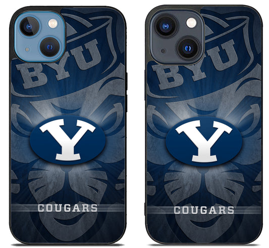 BYU Cougars Background iPhone 15 | iPhone 15 Plus Case