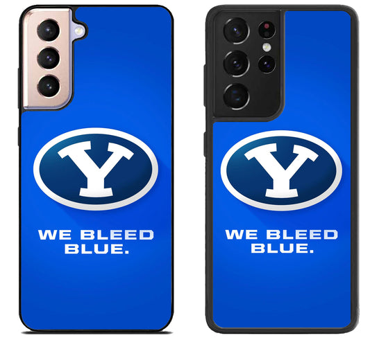 BYU Cougars We Bleed Blue Samsung Galaxy S21 | S21 FE | S21+ | S21 Ultra Case