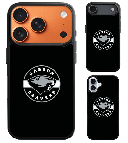 Babson College Beavers Black iPhone Air | iPhone 17 | 17 Pro | 17 Pro Max Case