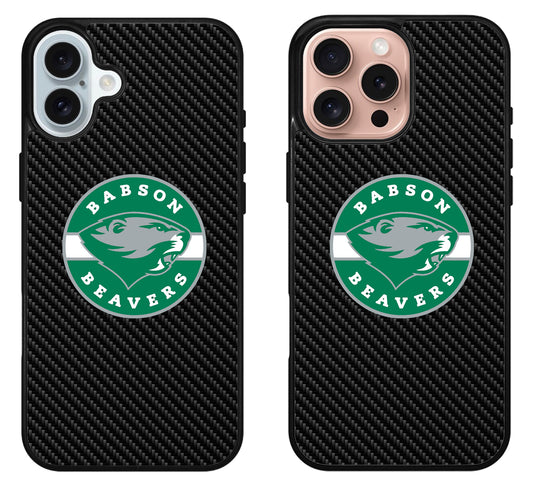 Babson College Beavers Carbon iPhone 16 | 16 Plus | 16 Pro | 16 Pro Max Case