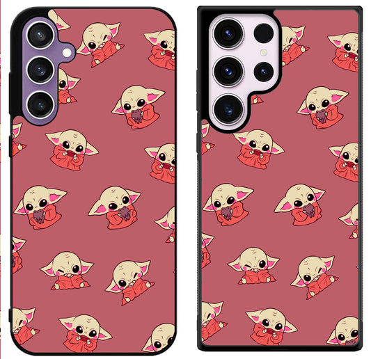Baby Yoda Collage Cover Samsung Galaxy S24 | S24+ | S24 Ultra Case