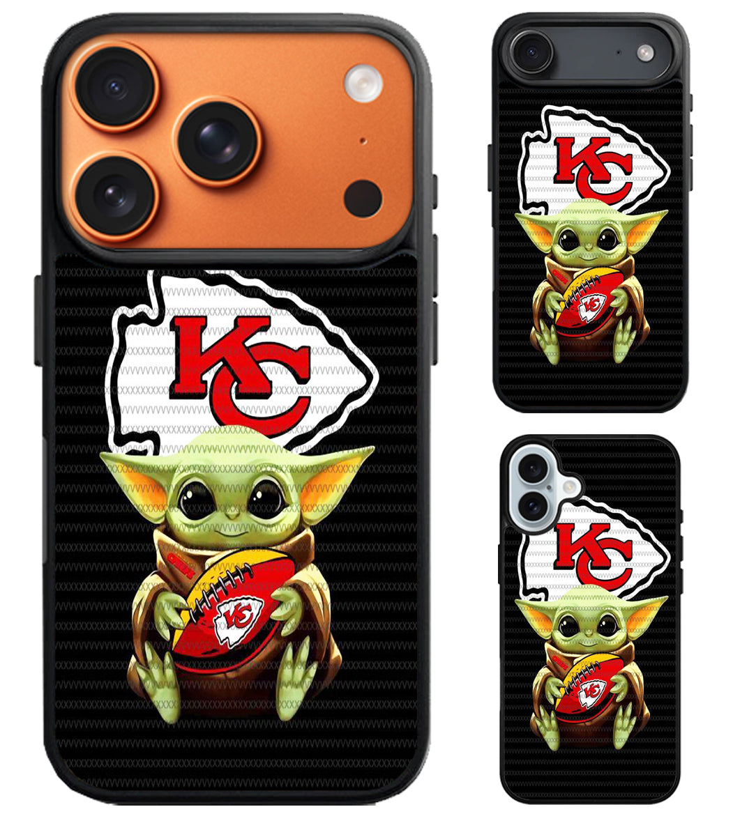 Baby Yoda Kansas City Chiefs iPhone Air | iPhone 17 | 17 Pro | 17 Pro Max Case