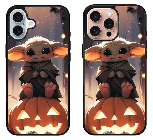 Baby Yoda Pumpkin Halloween iPhone 16 | 16 Plus | 16 Pro | 16 Pro Max Case