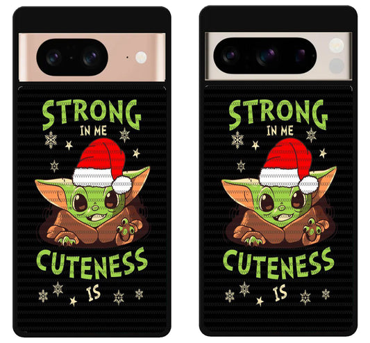 Baby Yoda Strong in Me Google Pixel 8 | 8 Pro Case