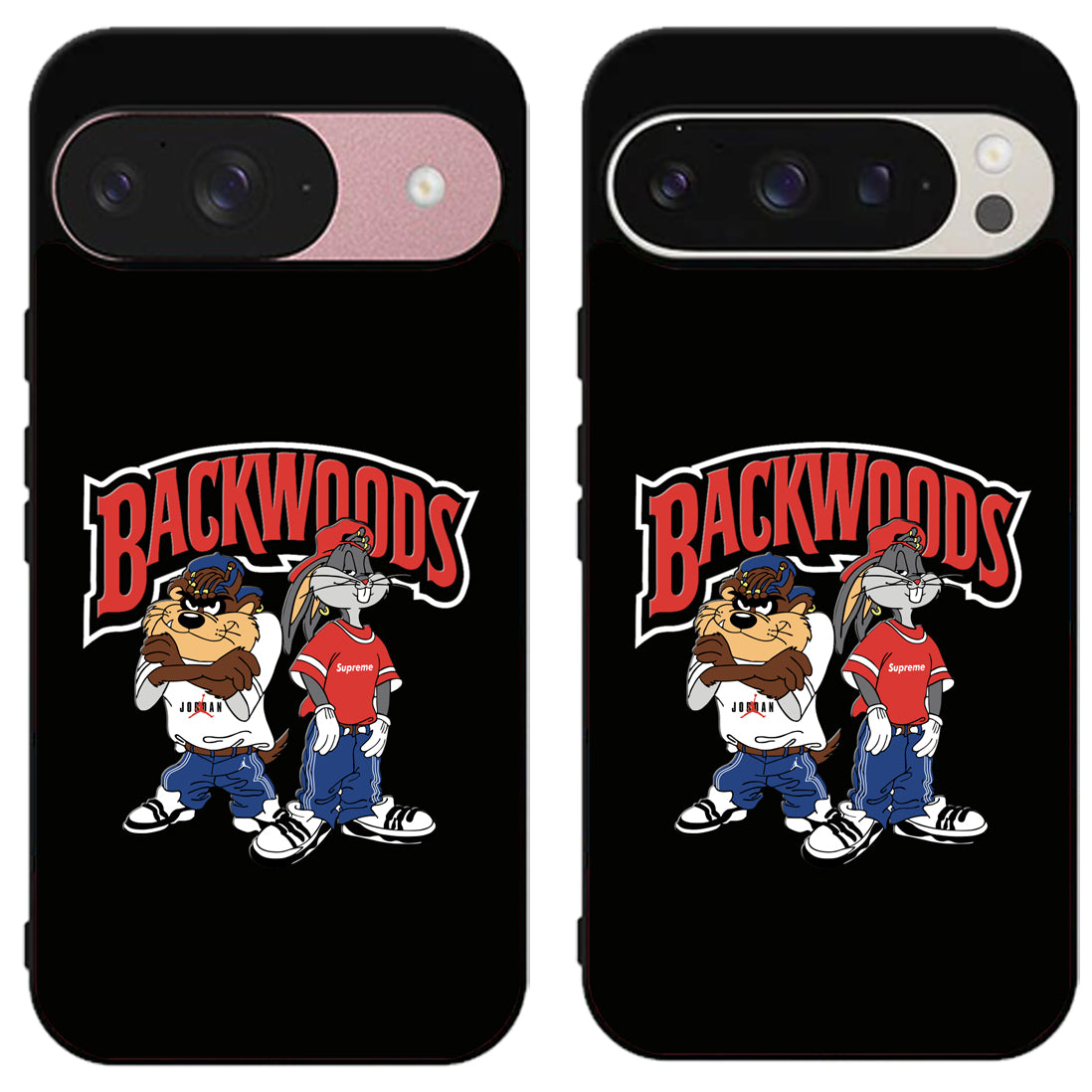 Backwoods Bunny And Taz Black Google Pixel 9 | 9 Pro | 9 Pro XL Case