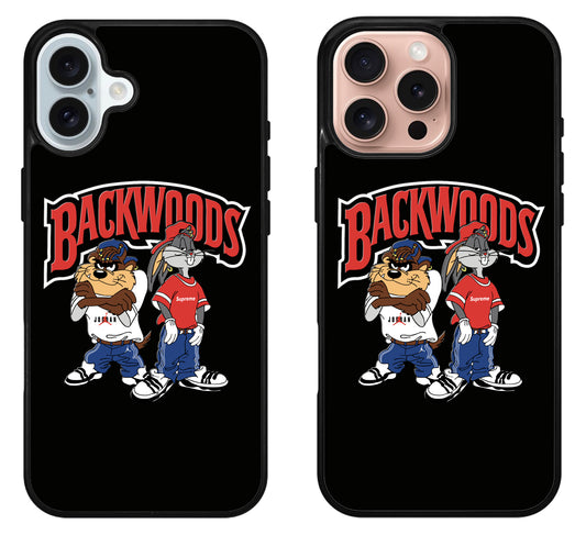 Backwoods Bunny And Taz Black iPhone 16 | 16 Plus | 16 Pro | 16 Pro Max Case