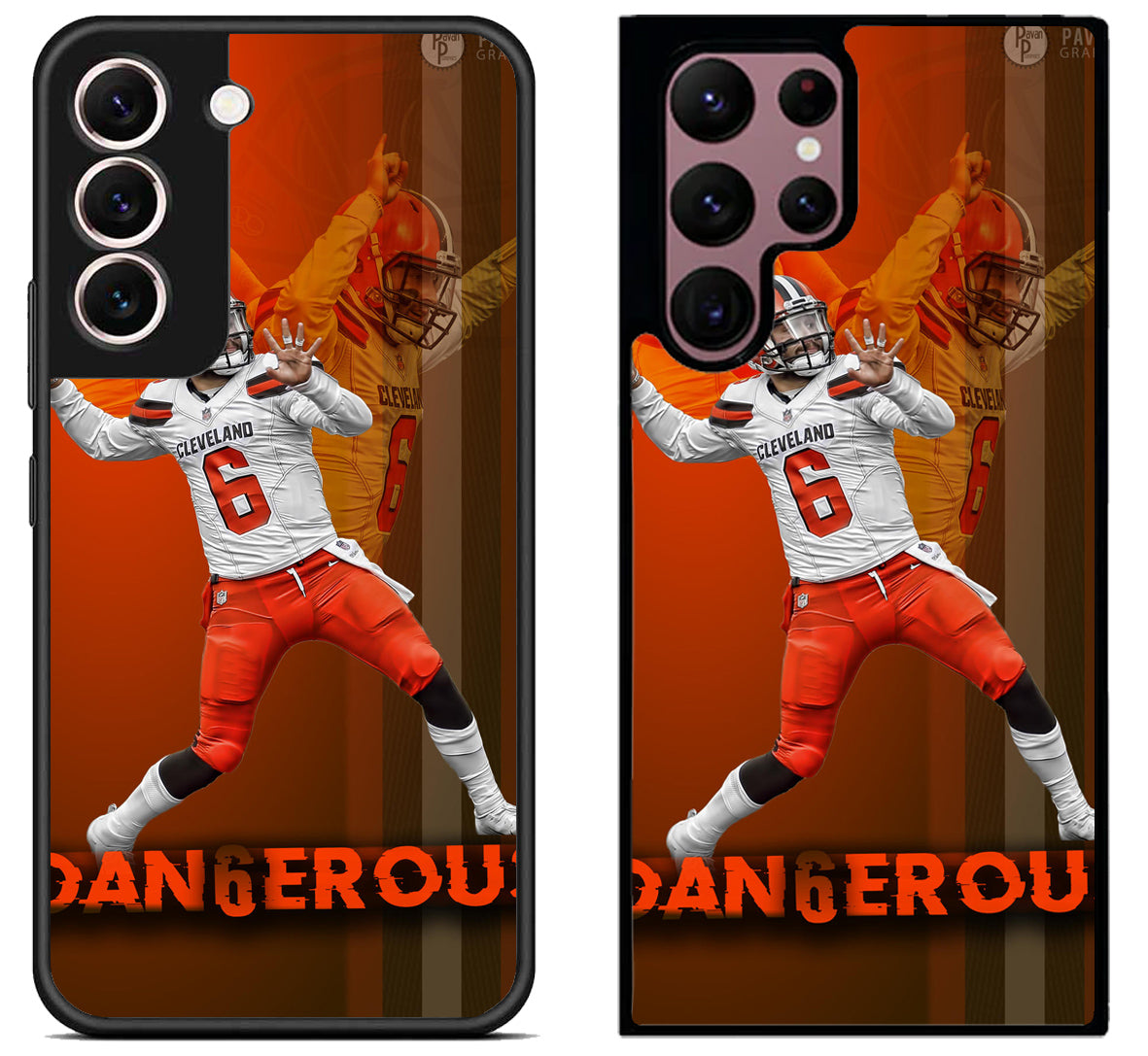 Baker mayfield Cleveland Browns Background Samsung Galaxy S22 | S22+ | S22 Ultra Case