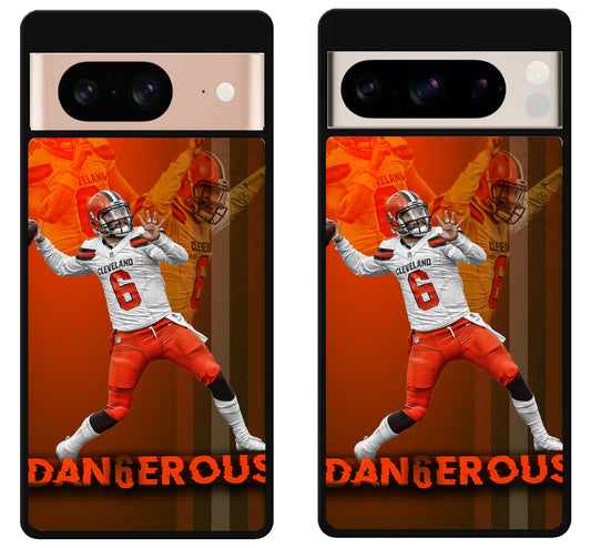 Baker mayfield Cleveland Browns Background Google Pixel 8 | 8 Pro Case