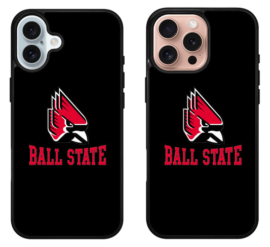 Ball State Cardinals Black iPhone 16 | 16 Plus | 16 Pro | 16 Pro Max Case