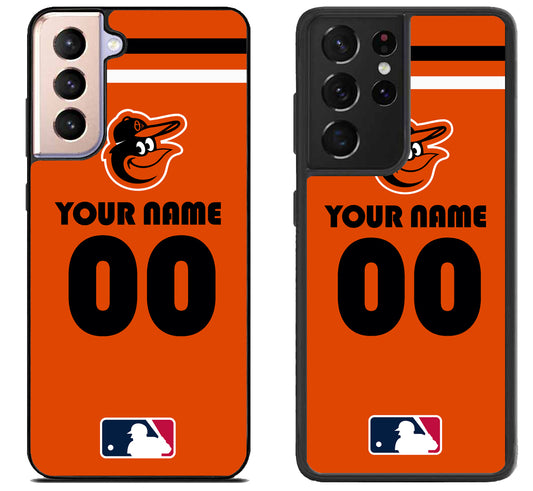 Custom Personalized Baltimore Orioles MLB Samsung Galaxy S21 | S21 FE | S21+ | S21 Ultra Case