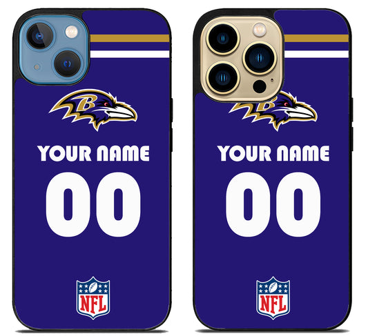 Custom Personalized Baltimore Ravens NFL iPhone 14 |  14 Plus | 14 Pro | 14 Pro Max Case