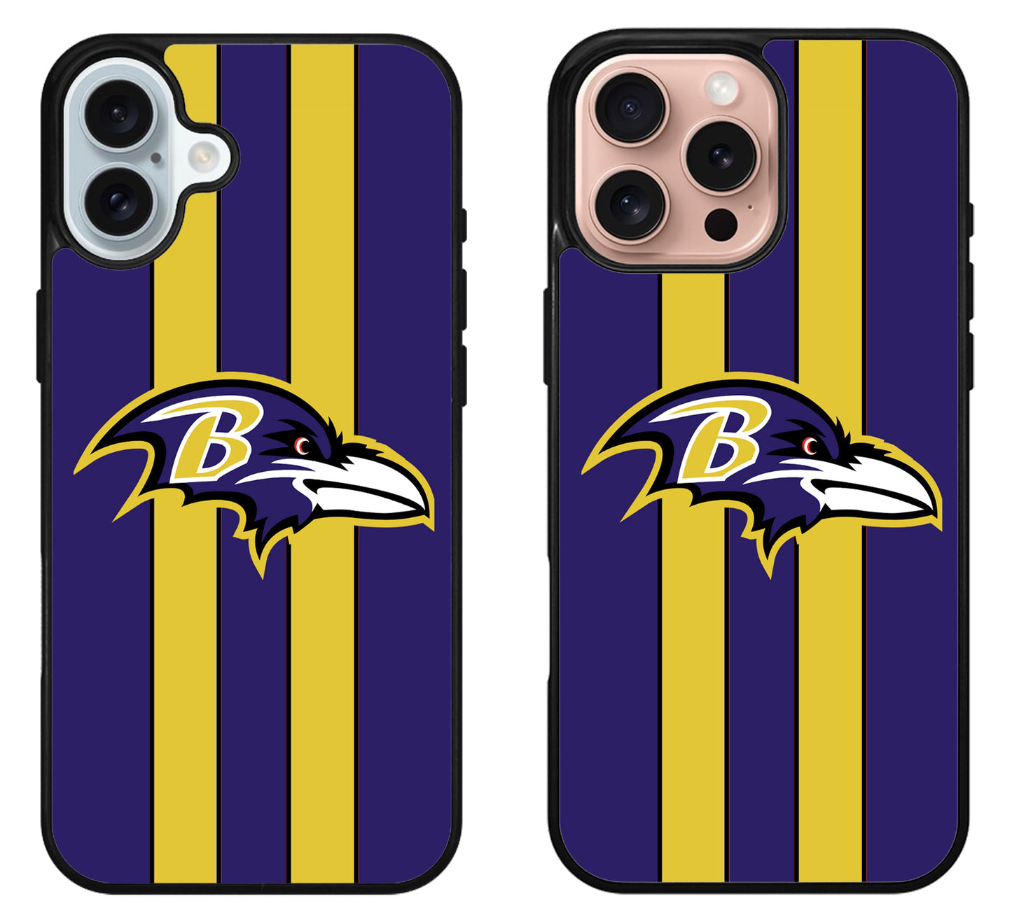 Baltimore Ravens Logo Stripe iPhone 16 | 16 Plus | 16 Pro | 16 Pro Max Case