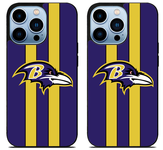 Baltimore Ravens Logo Stripe iPhone 15 Pro | iPhone 15 Pro Max Case