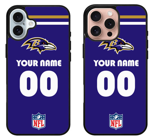 Custom Personalized Baltimore Ravens NFL iPhone 16 | 16 Plus | 16 Pro | 16 Pro Max Case