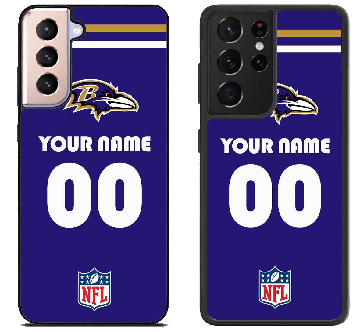 Custom Personalized Baltimore Ravens NFL Samsung Galaxy S21 | S21 FE | S21+ | S21 Ultra Case