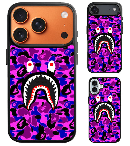 Bape Shark Camo iPhone Air | iPhone 17 | 17 Pro | 17 Pro Max Case