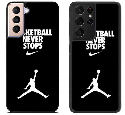 Basketball Never Stops Jordan Samsung Galaxy S21 | S21 FE | S21+ | S21 Ultra Case