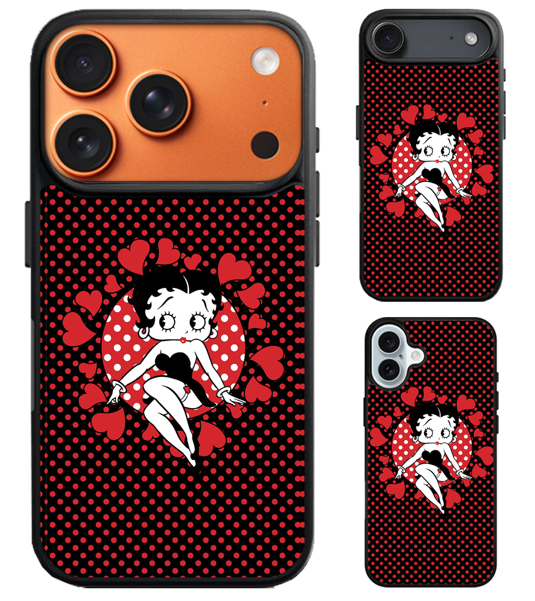 Betty Boop Queen of Hearts iPhone Air | iPhone 17 | 17 Pro | 17 Pro Max Case
