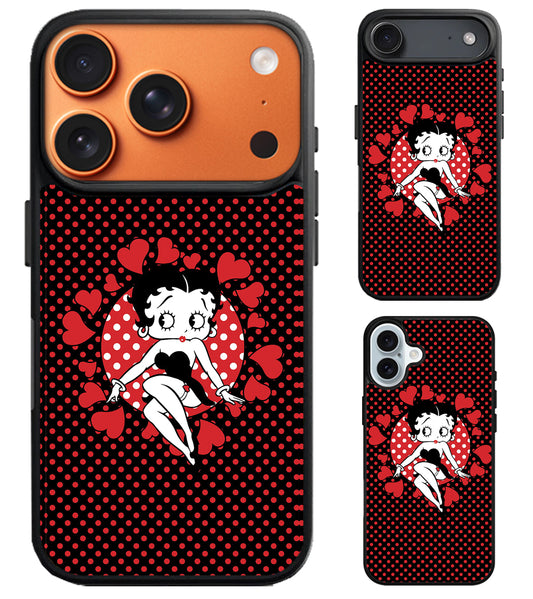 Betty Boop Queen of Hearts iPhone Air | iPhone 17 | 17 Pro | 17 Pro Max Case