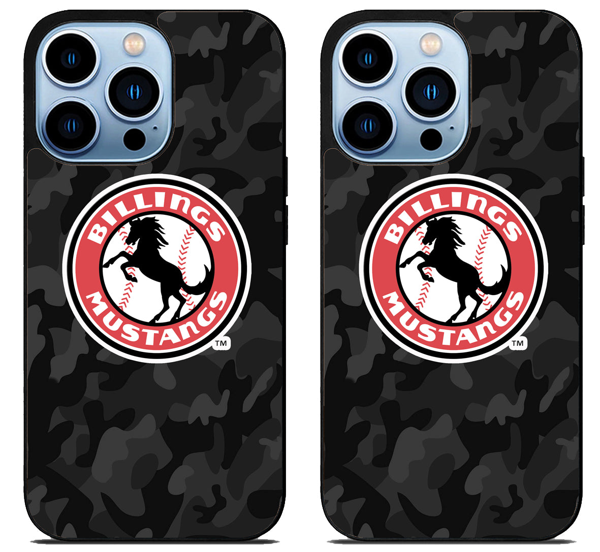Billings Mustangs Camo iPhone 15 Pro | iPhone 15 Pro Max Case