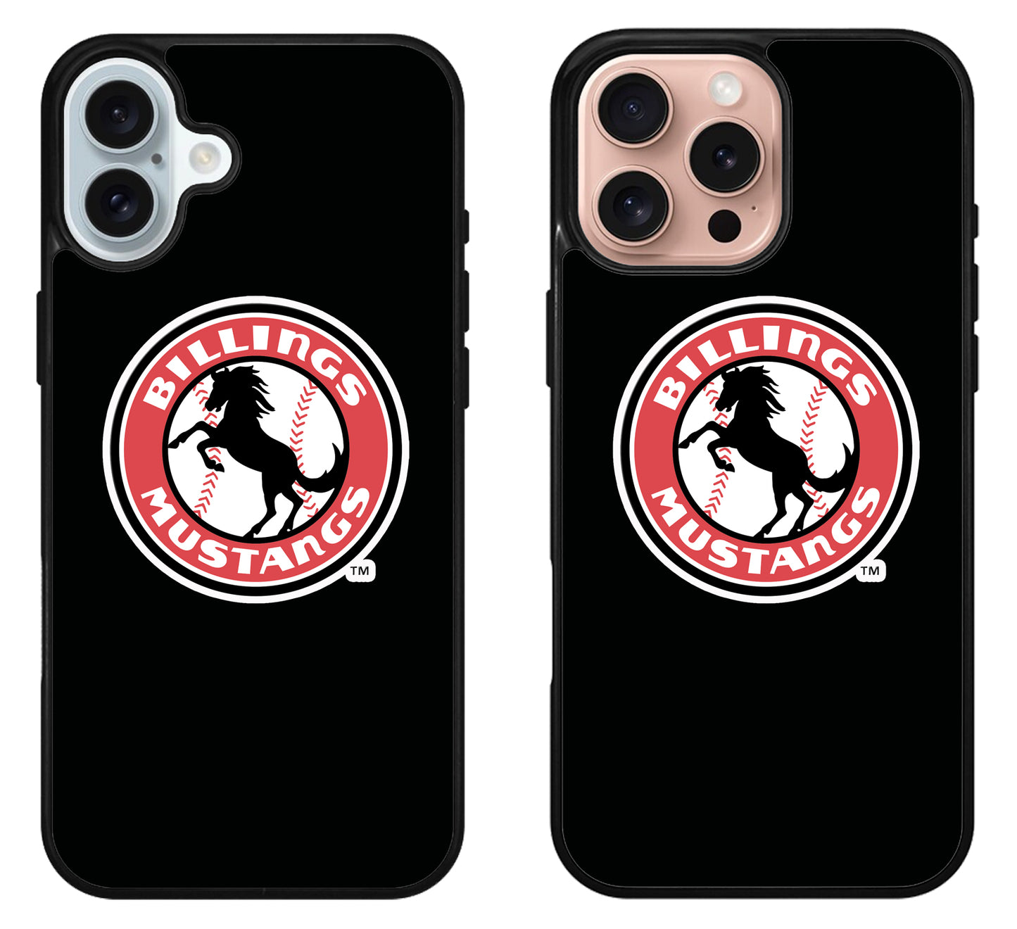 Billings Mustangs Logo iPhone 16 | 16 Plus | 16 Pro | 16 Pro Max Case