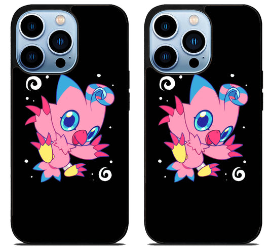 Biyomon Digimon Black iPhone 15 Pro | iPhone 15 Pro Max Case
