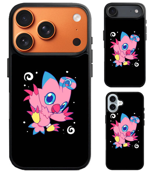 Biyomon Digimon Black iPhone Air | iPhone 17 | 17 Pro | 17 Pro Max Case
