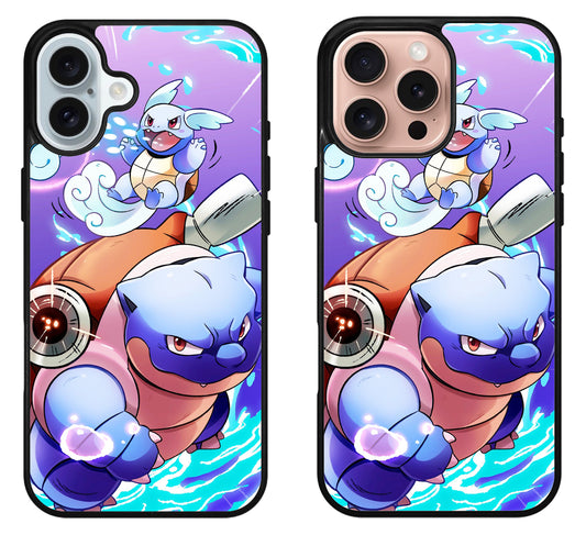 Blastoise Pokemon Stylish iPhone 16 | 16 Plus | 16 Pro | 16 Pro Max Case