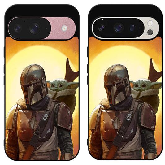 Boba Fett And The Cild Baby Yoda Mandalorian Google Pixel 9 | 9 Pro | 9 Pro XL Case