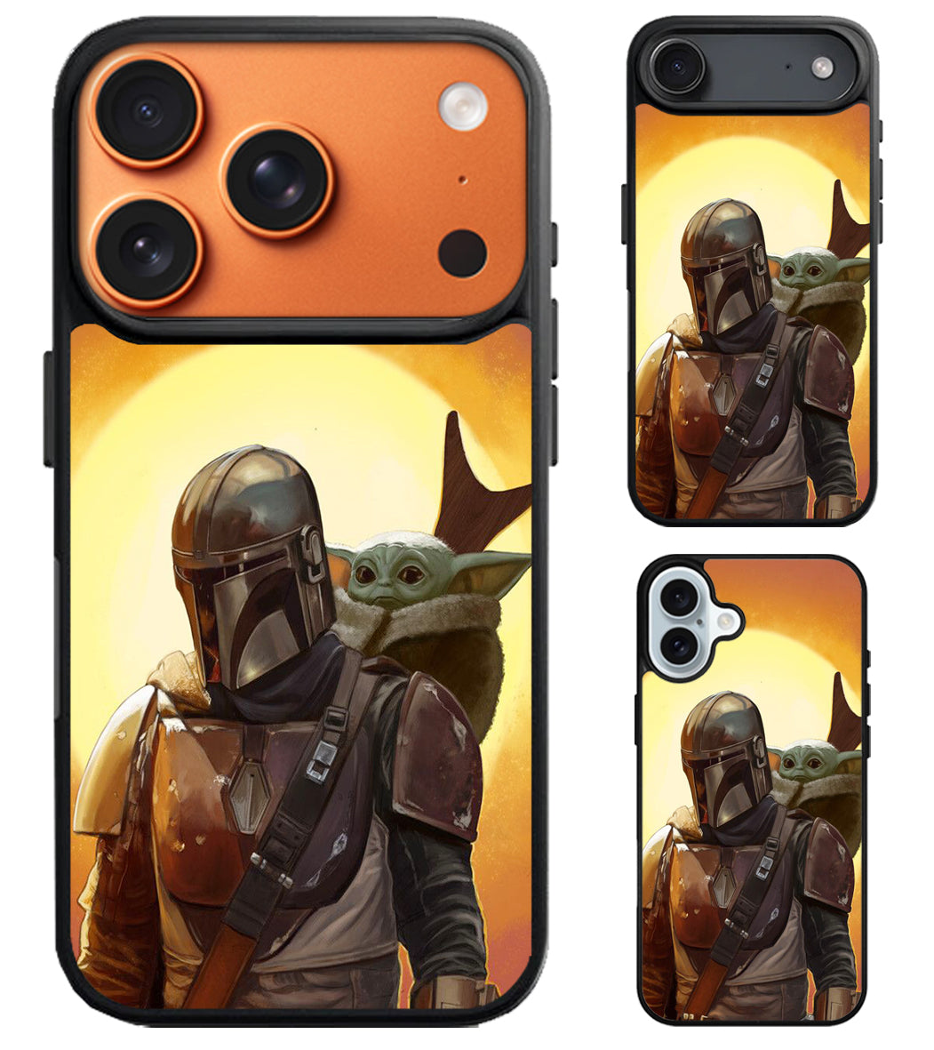 Boba Fett And The Cild Baby Yoda Mandalorian iPhone Air | iPhone 17 | 17 Pro | 17 Pro Max Case