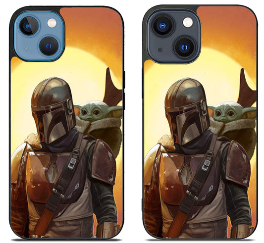 Boba Fett And The Cild Baby Yoda Mandalorian iPhone 15 | iPhone 15 Plus Case
